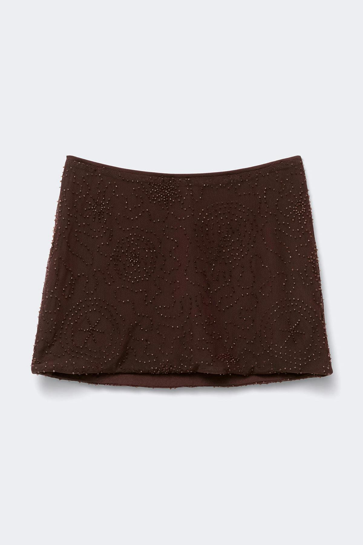 Beaded mini skirt