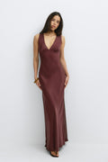 Satin maxi dress