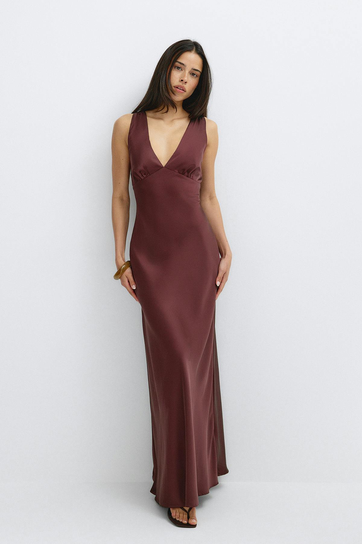 Satin maxi dress