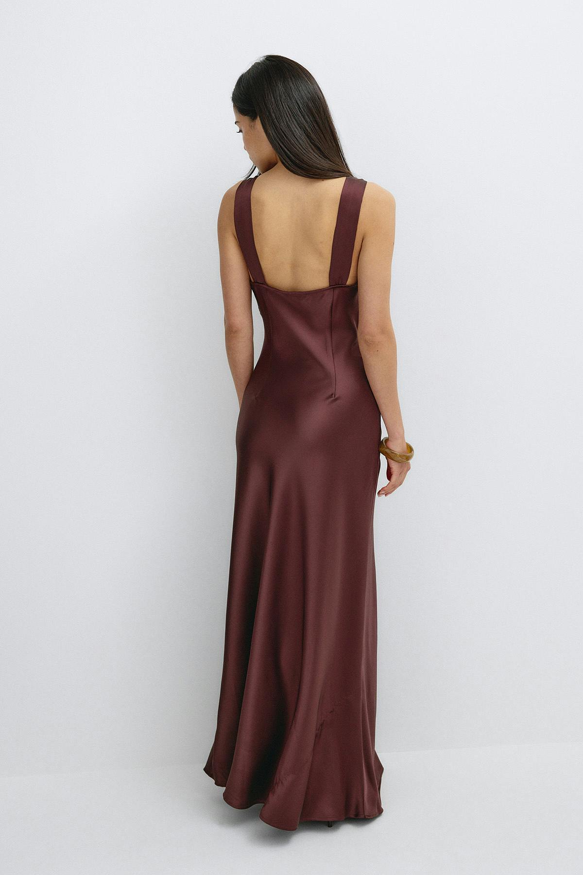 Satin maxi dress