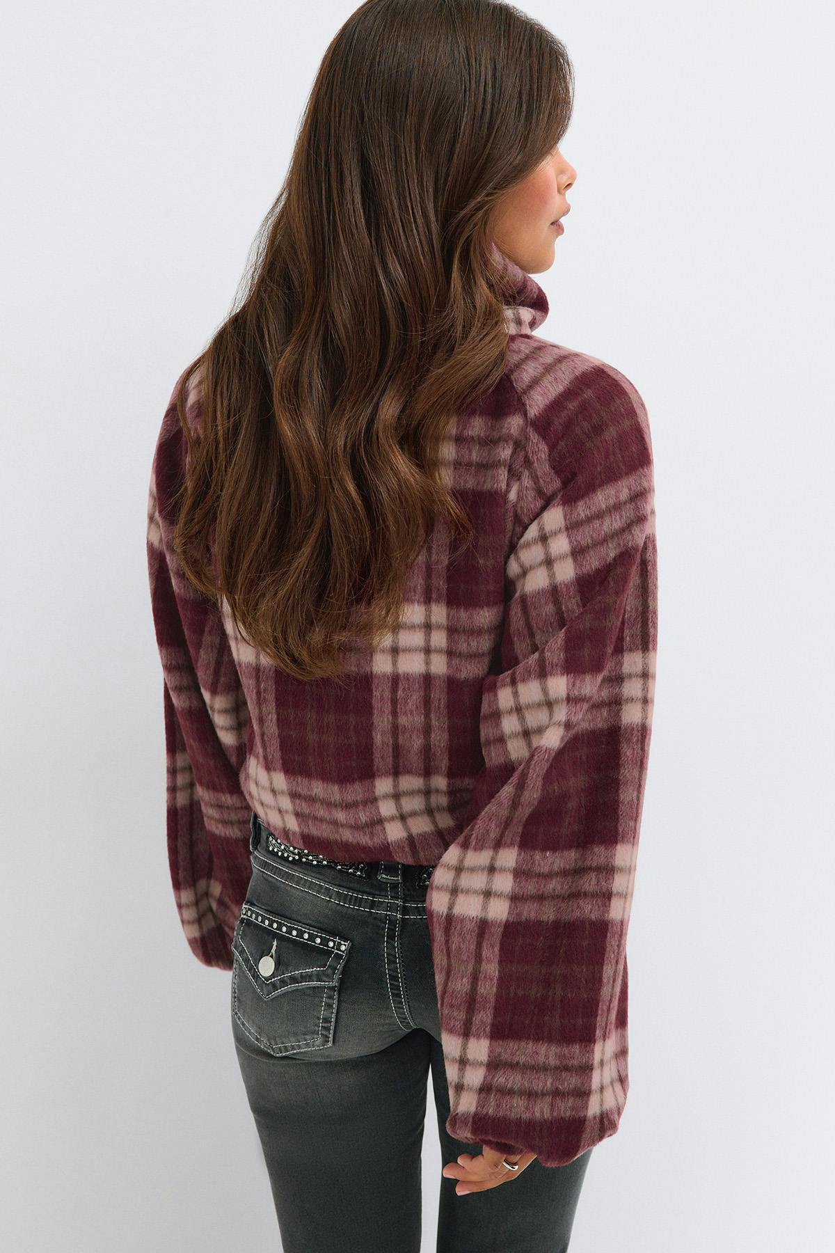 14+ checked bomber jacket
