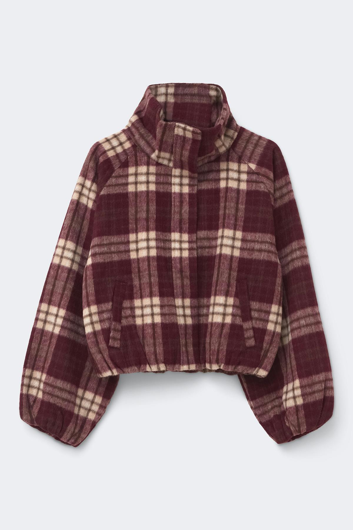 14+ checked bomber jacket