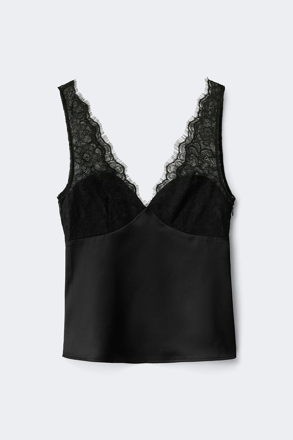 Lace satin top