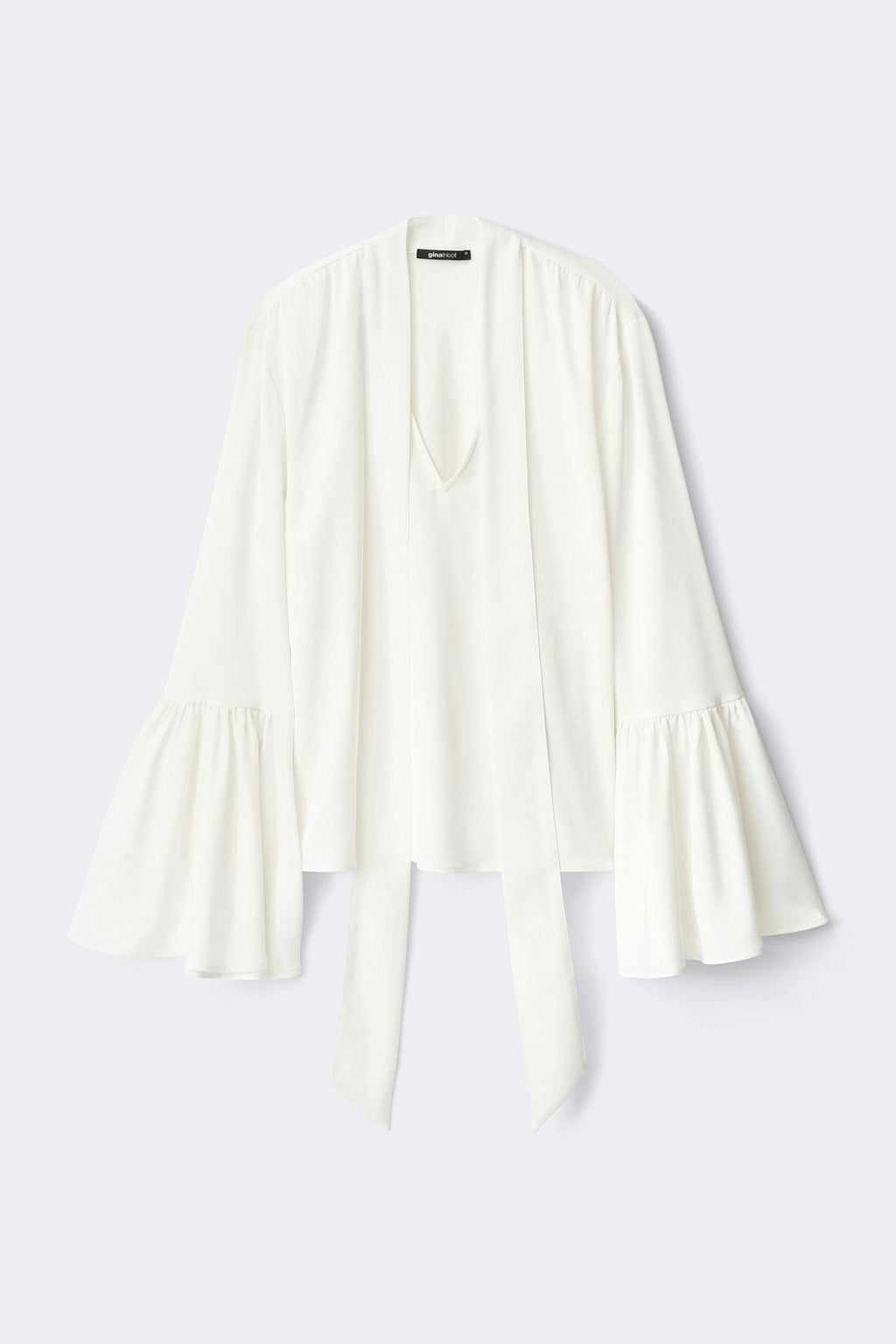 Wide sleeve scarf top