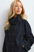 Y high neck felt jacket