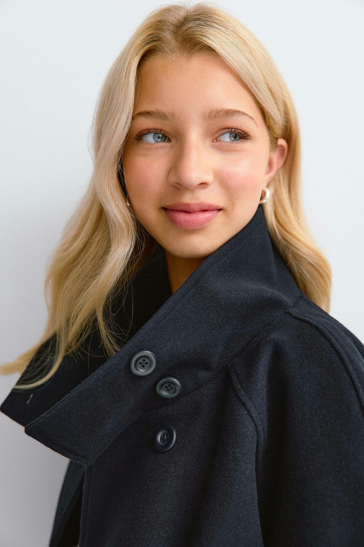 Y high neck felt jacket