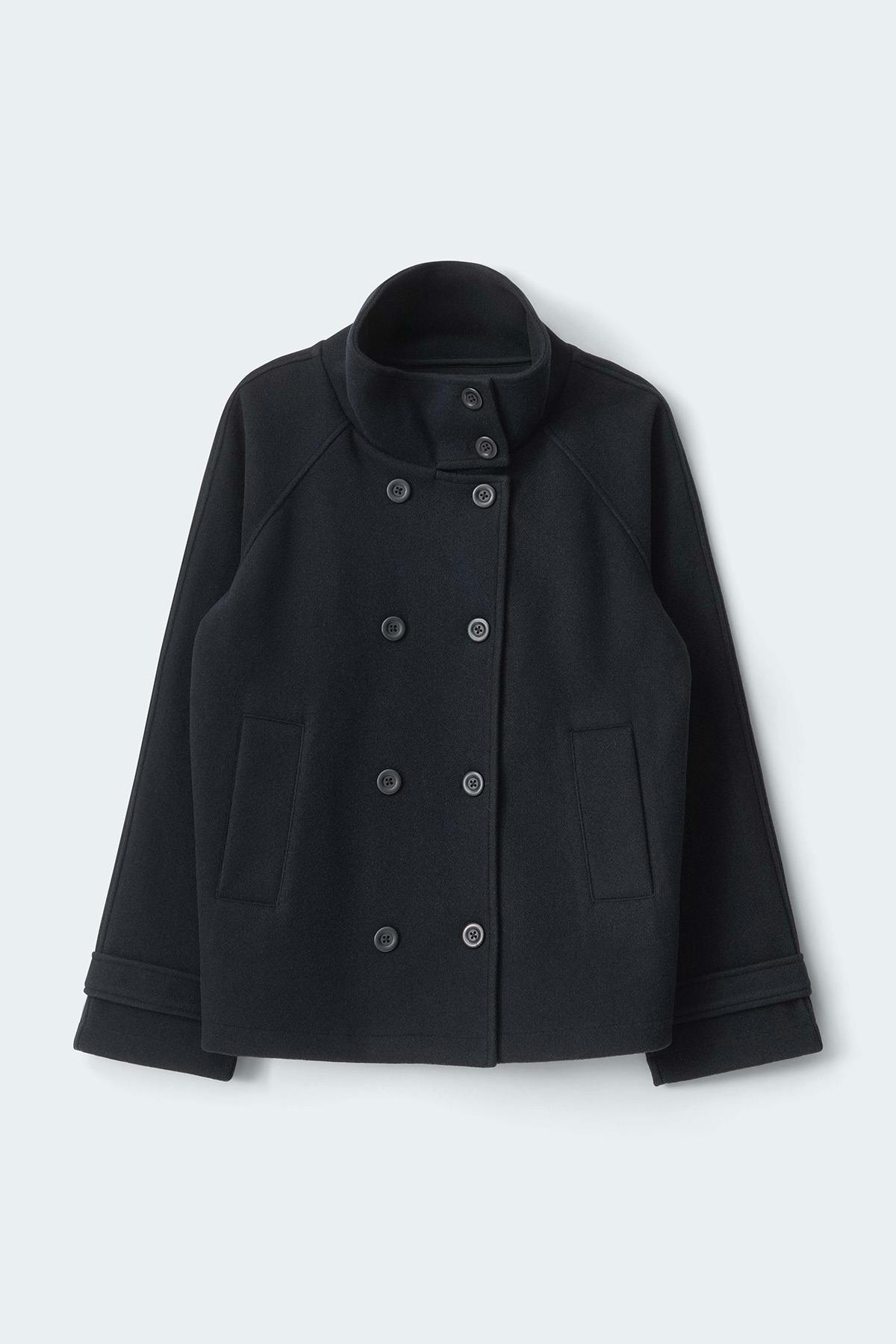 Y high neck felt jacket