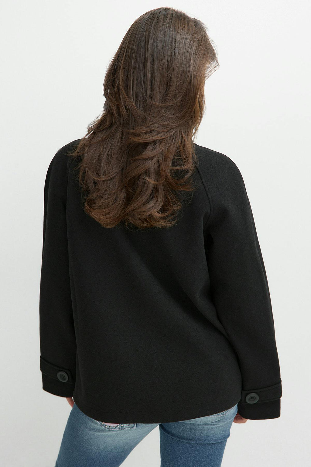 Y high neck felt jacket