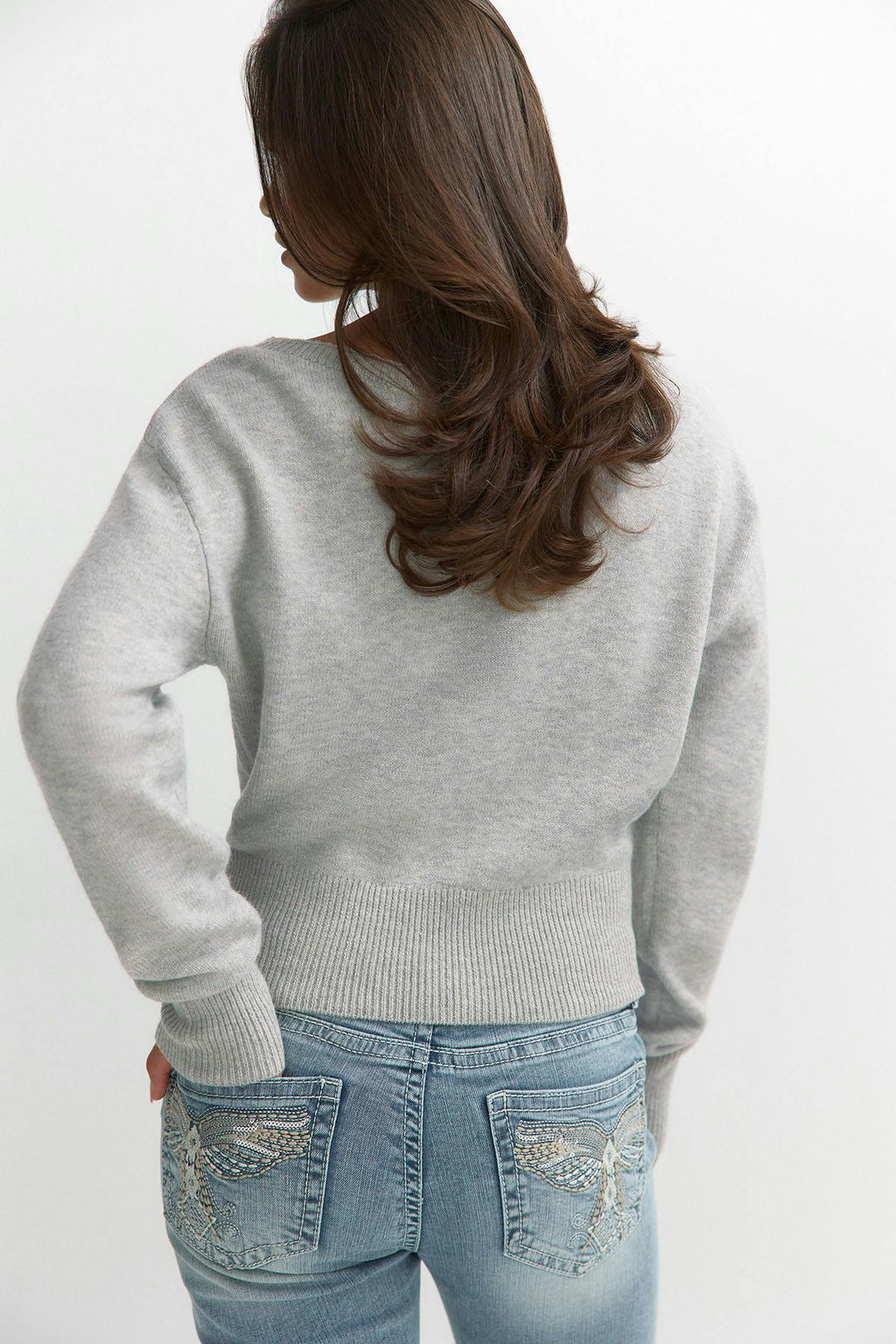 Y knitted graphic sweater
