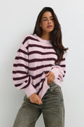 Knitted stripe cardigan