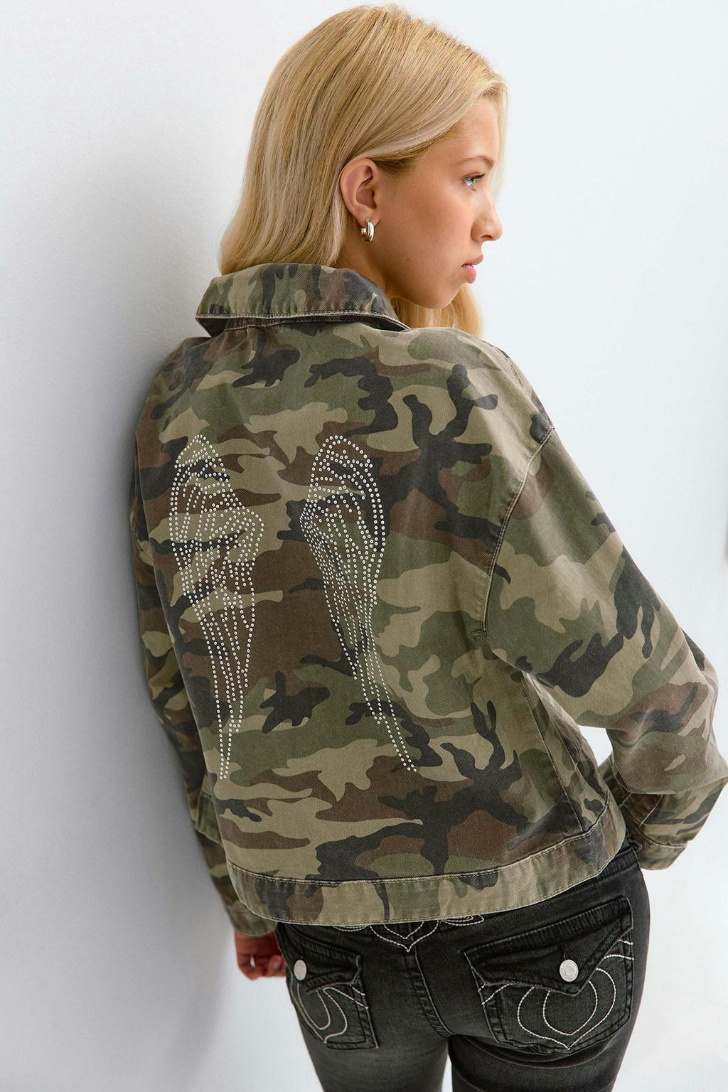 Y camo denim jacket