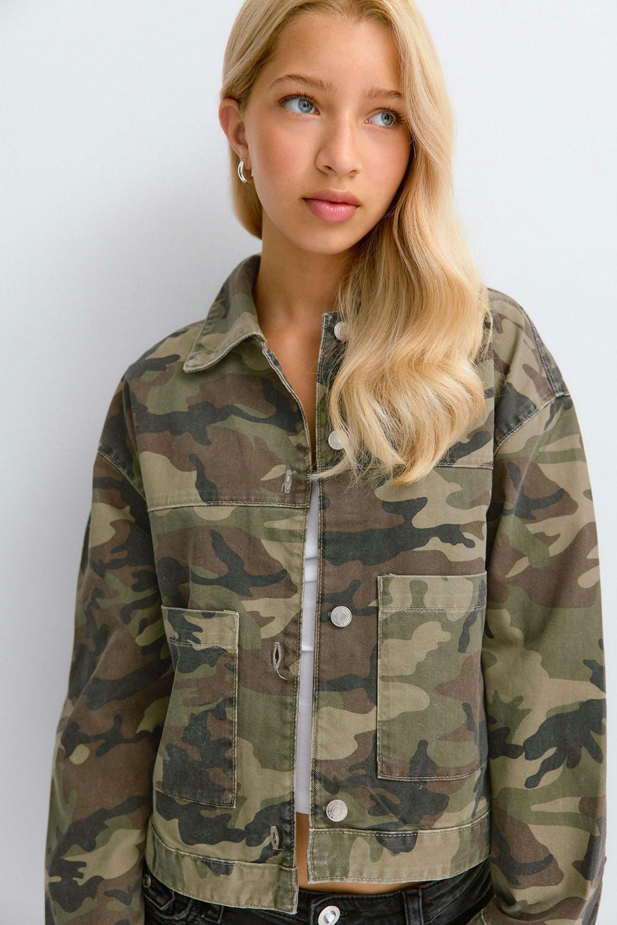 Y camo denim jacket