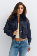 14+ fur bomber jacket