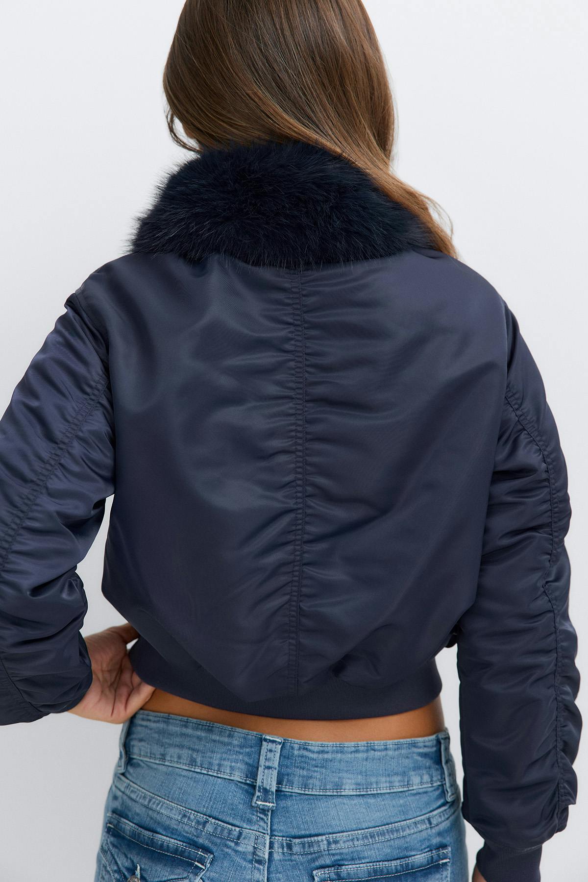 14+ fur bomber jacket
