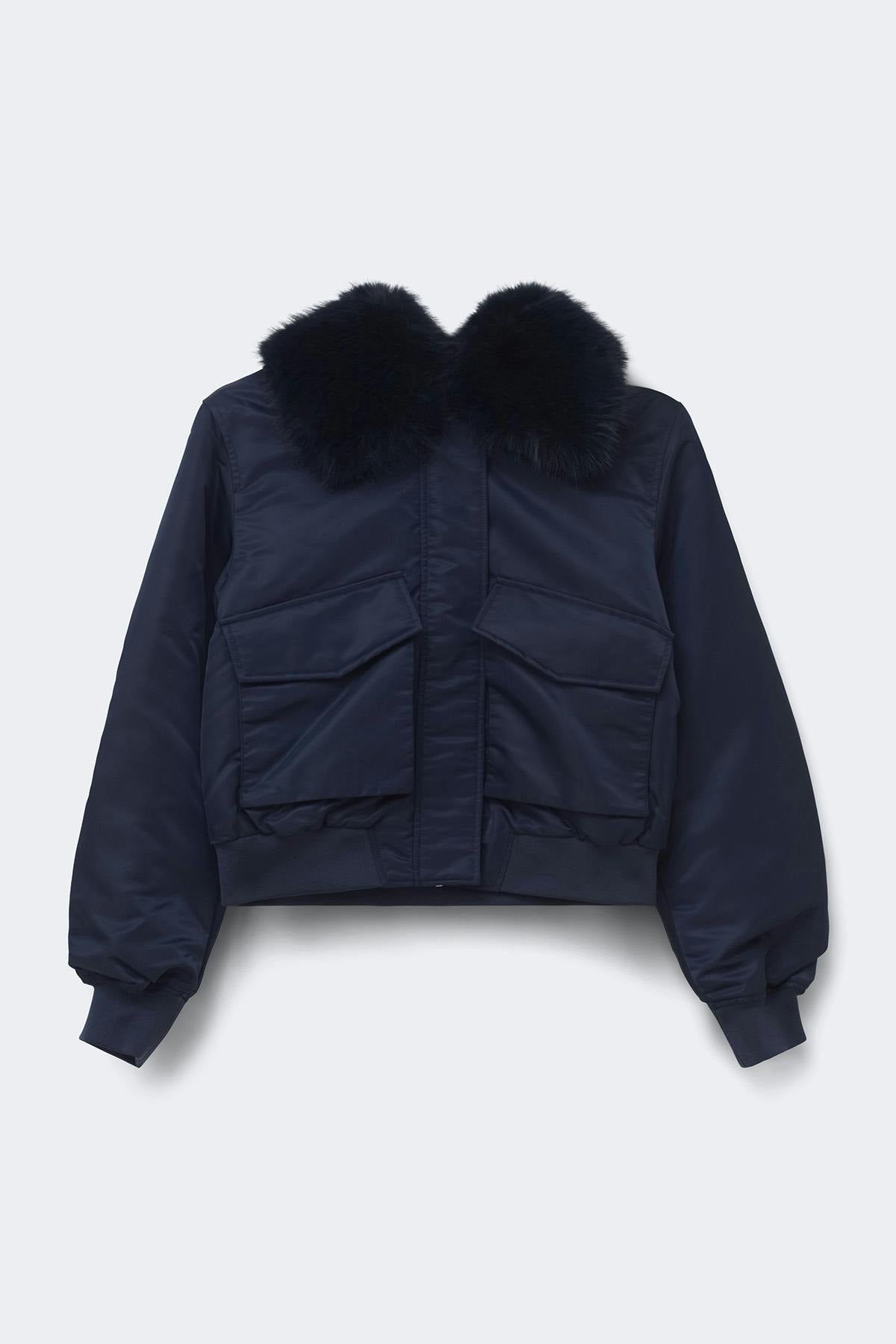 14+ fur bomber jacket