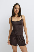 Soft strap piping singlet