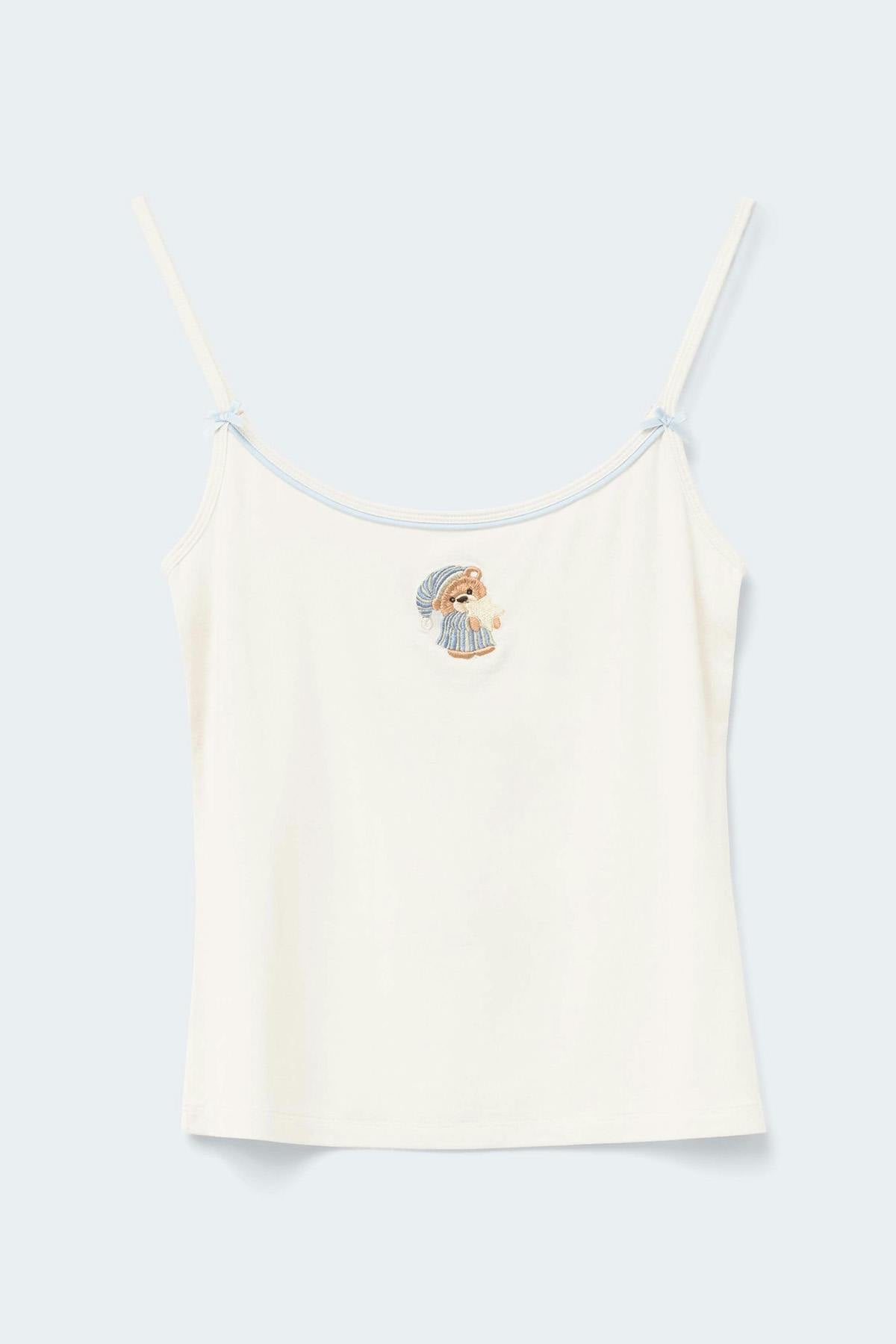 Soft strap piping singlet