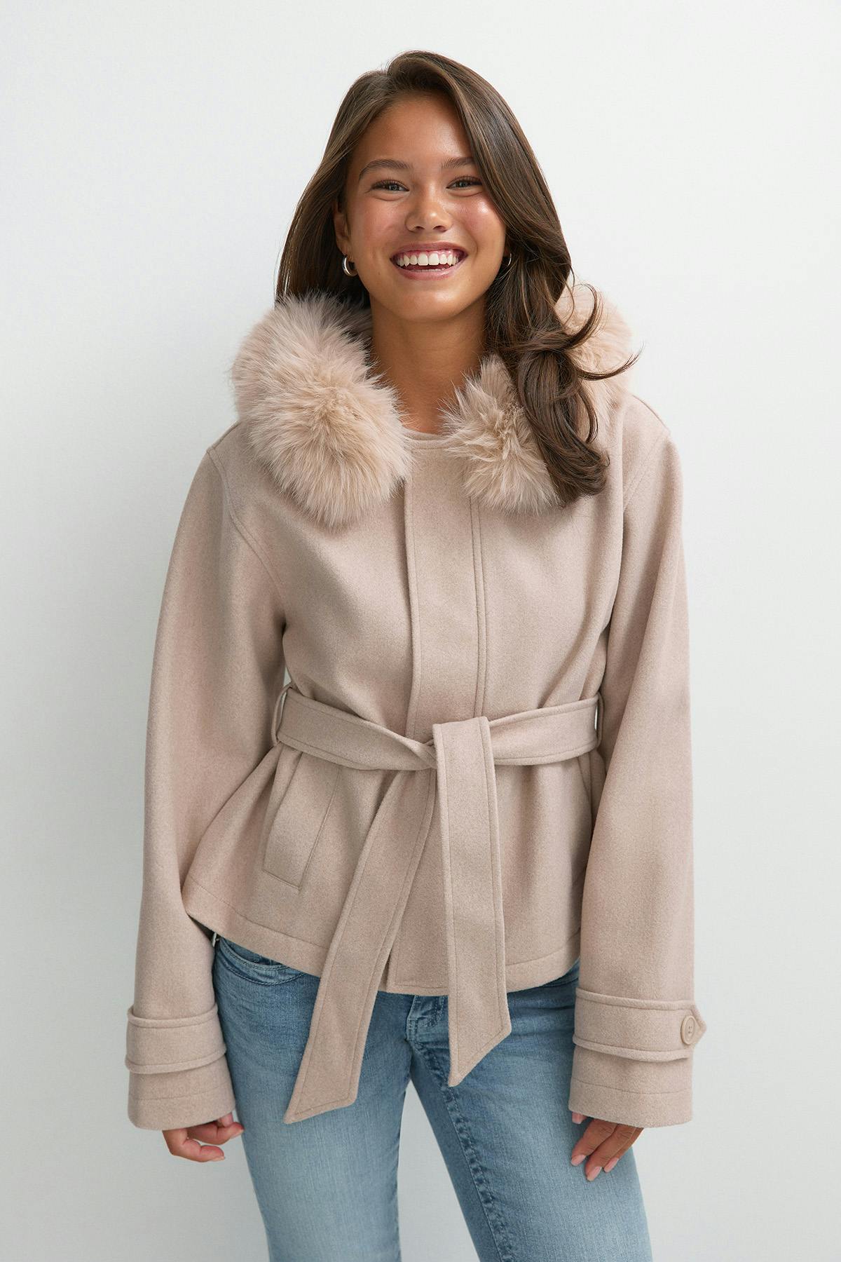 Y fur felt jacket