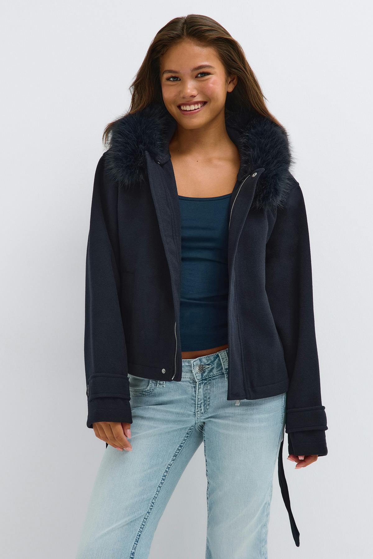Y fur felt jacket