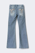 Y sparkle low flare jeans tall