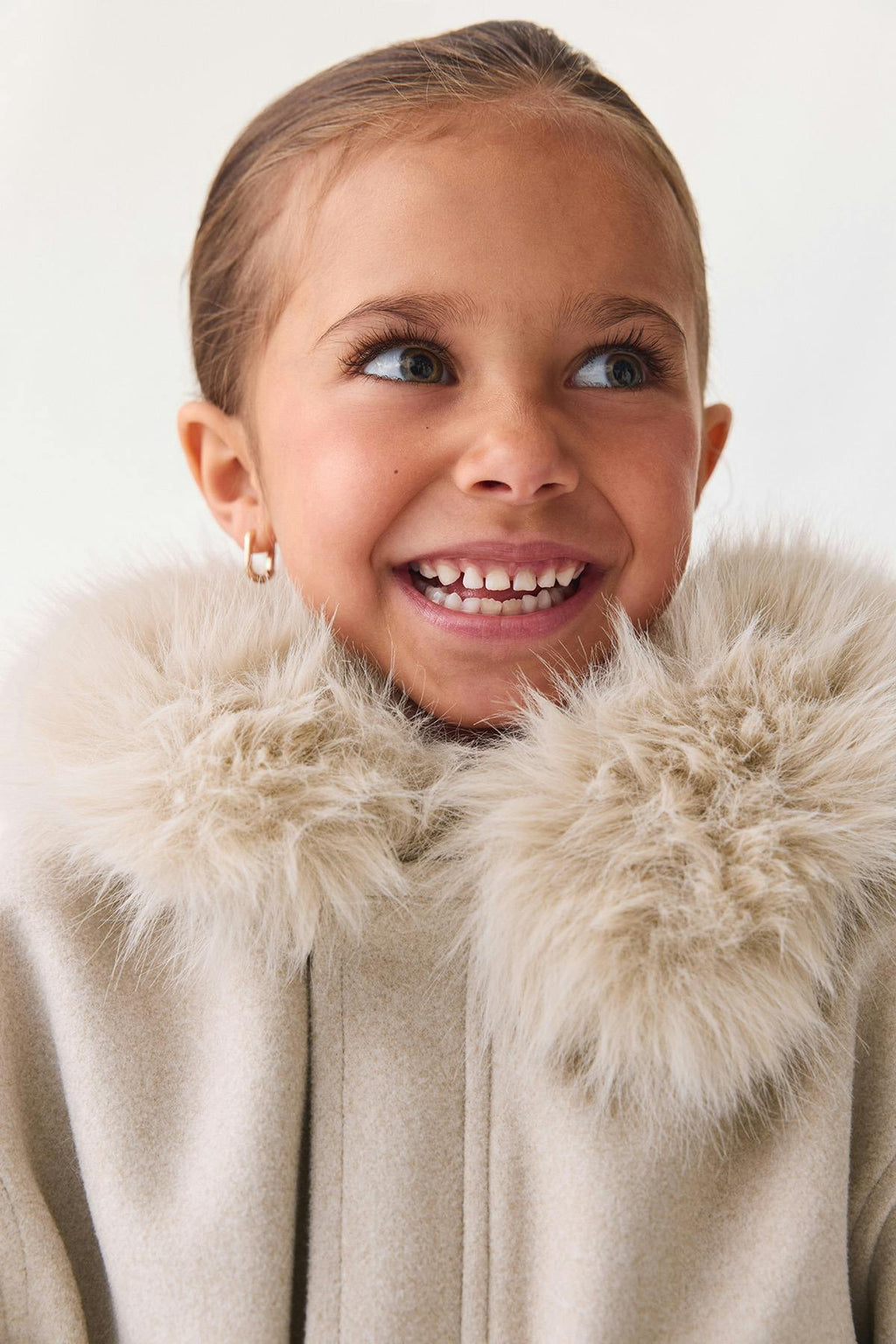 Y petite fur felt jacket