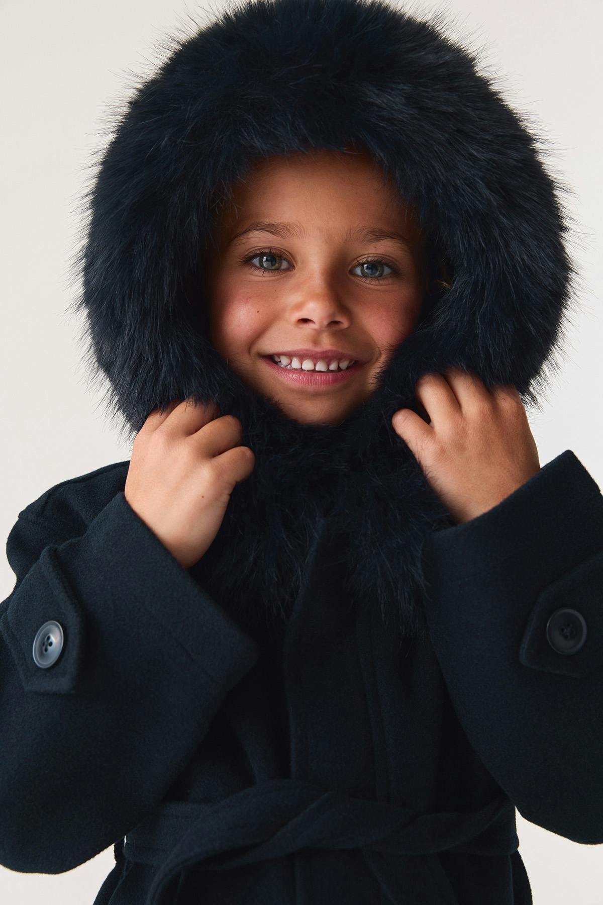 Y petite fur felt jacket