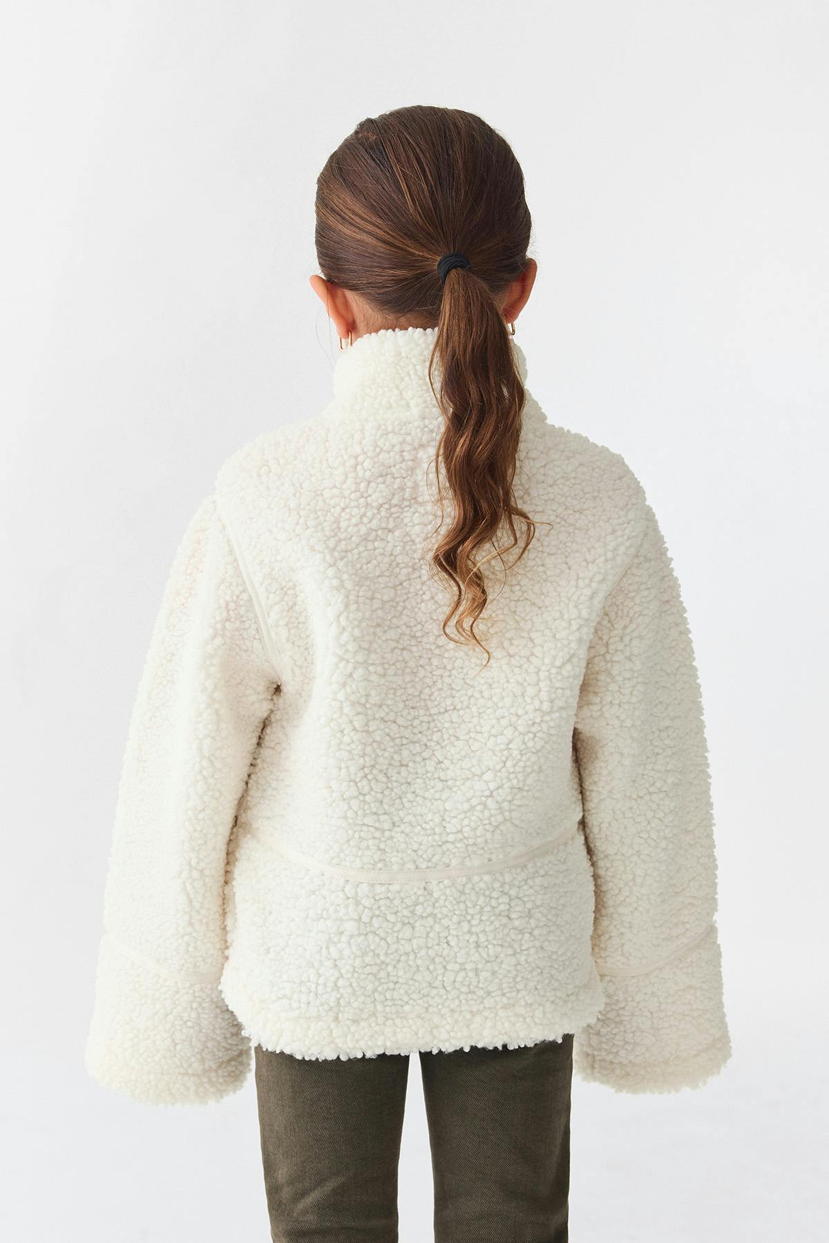 Y petite pile zip jacket