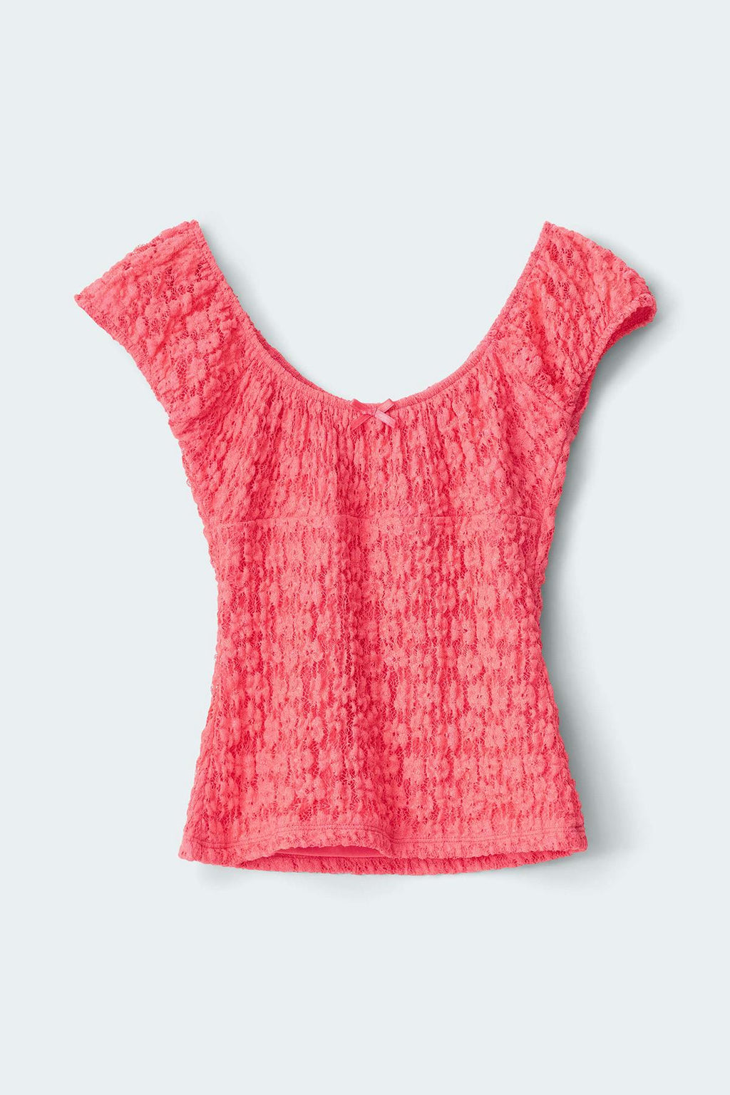 Y lace ruched top