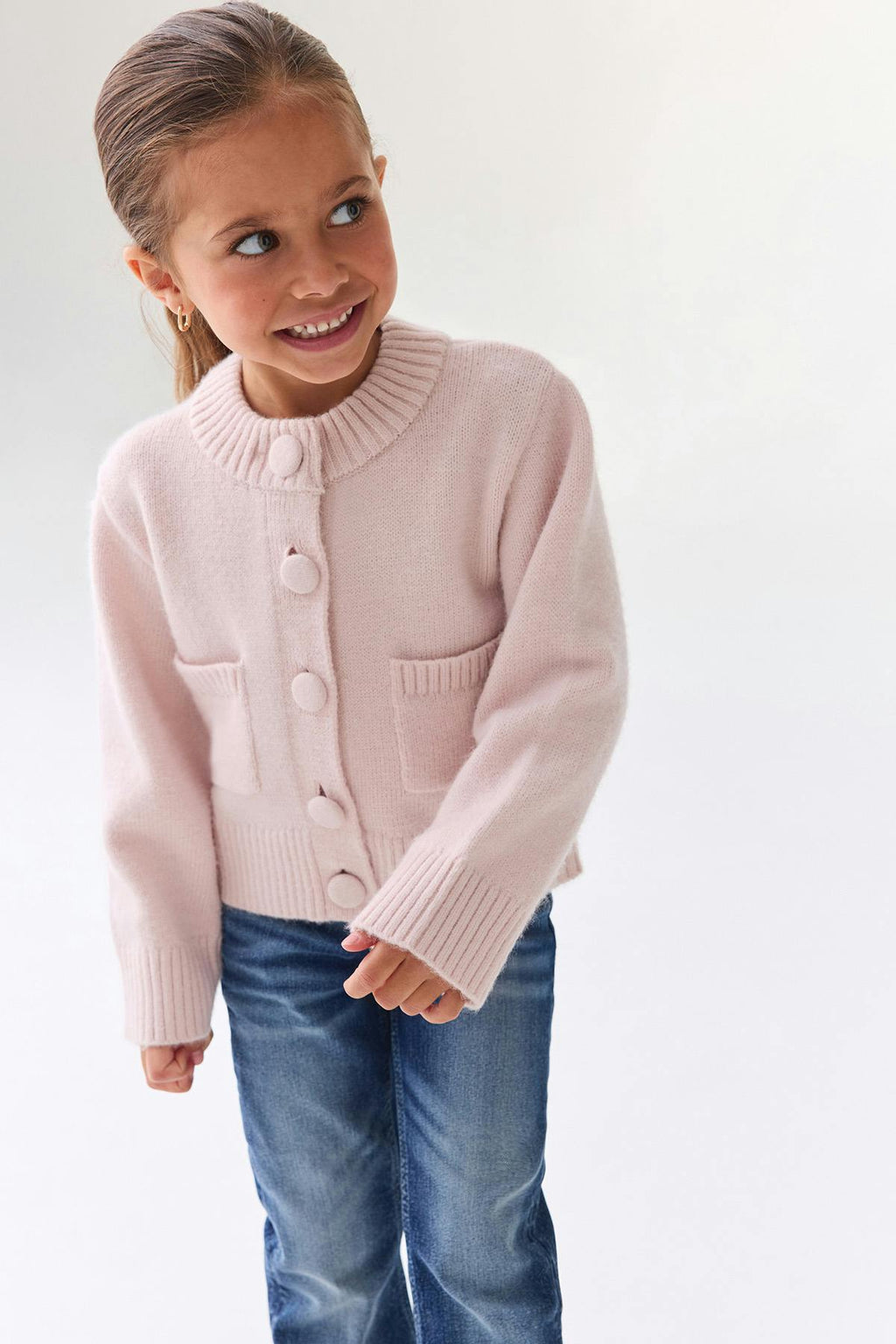 Y petite knitted cardigan