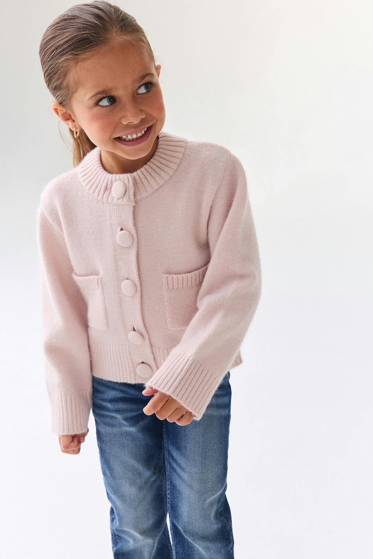 Y petite knitted cardigan