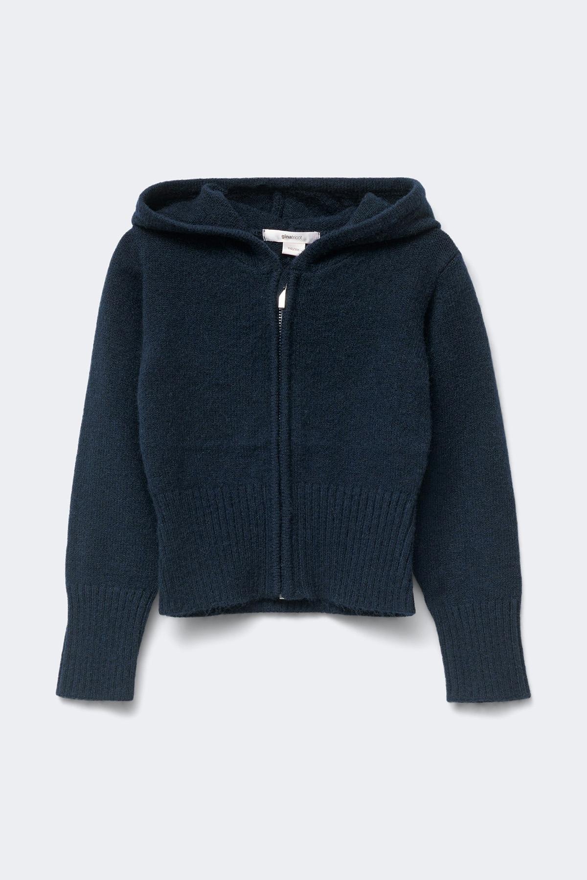 Y petite knitted hoodie