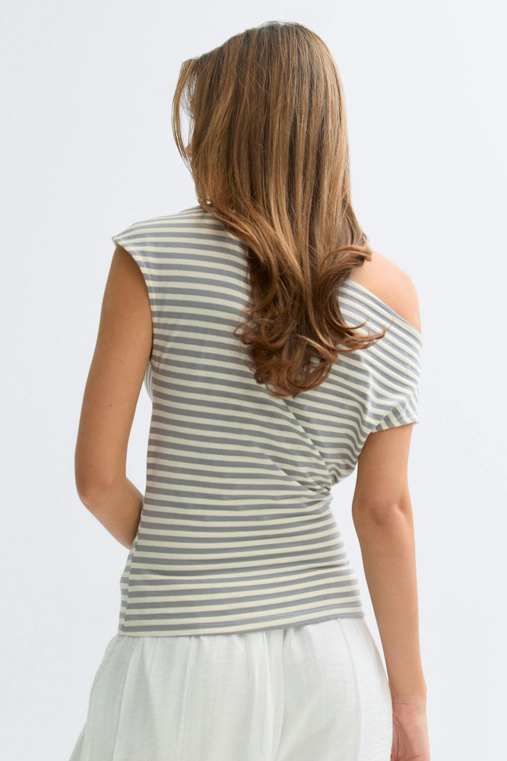 Tie detail stripe top