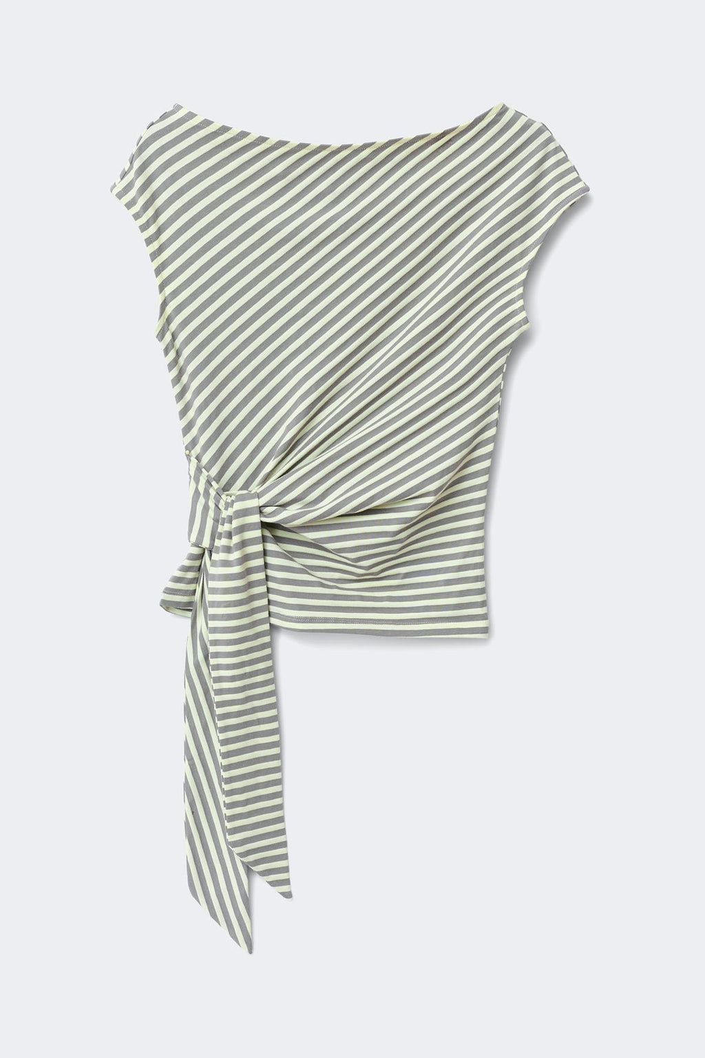 Tie detail stripe top