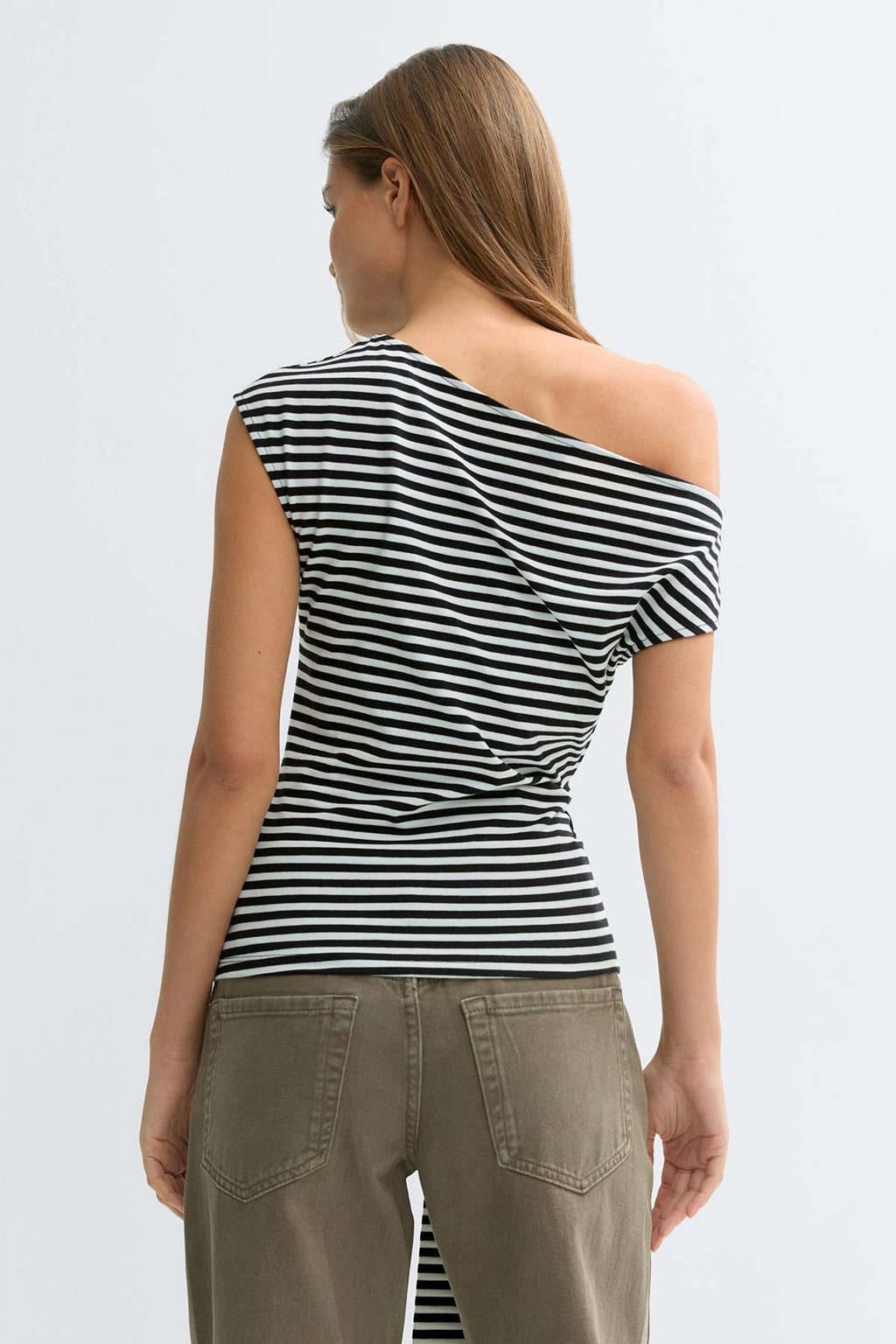 Tie detail stripe top