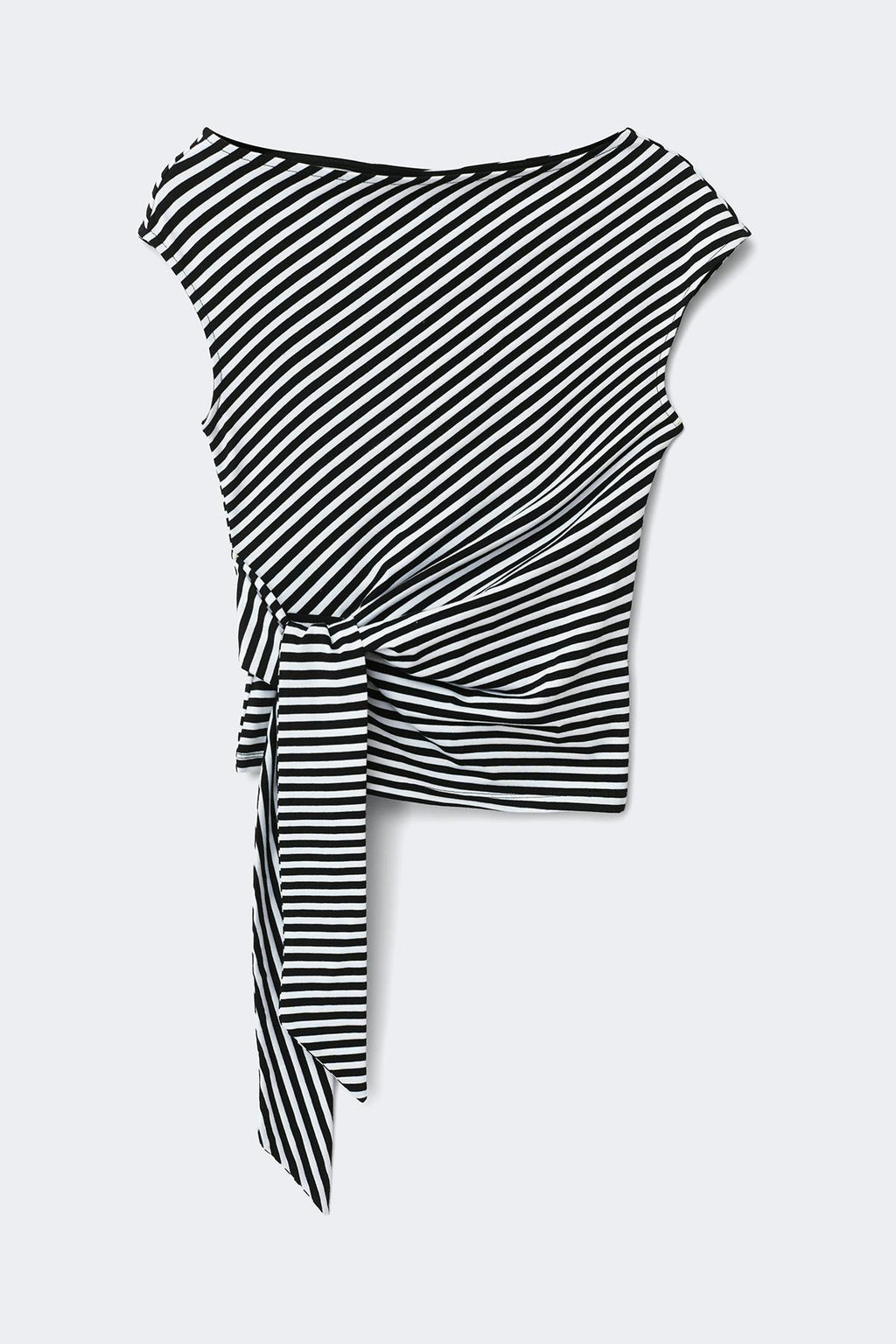 Tie detail stripe top