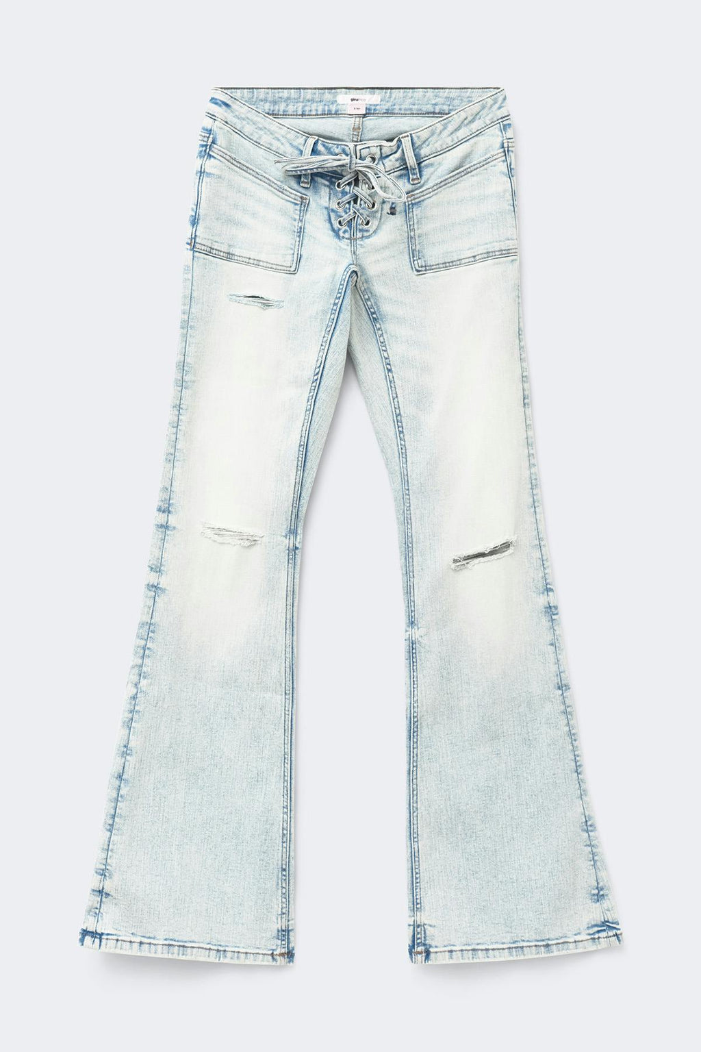 14+ pleated tie jeans