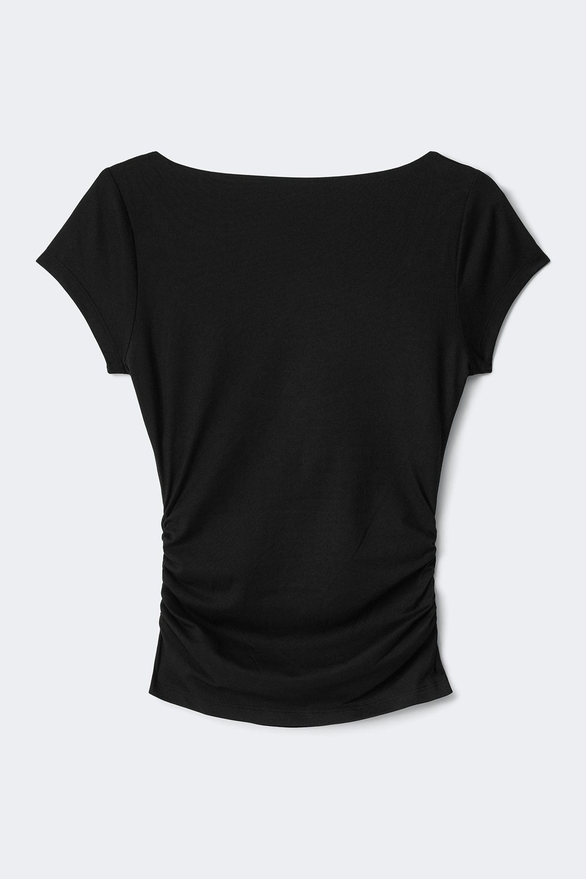 Scooped back yoga top