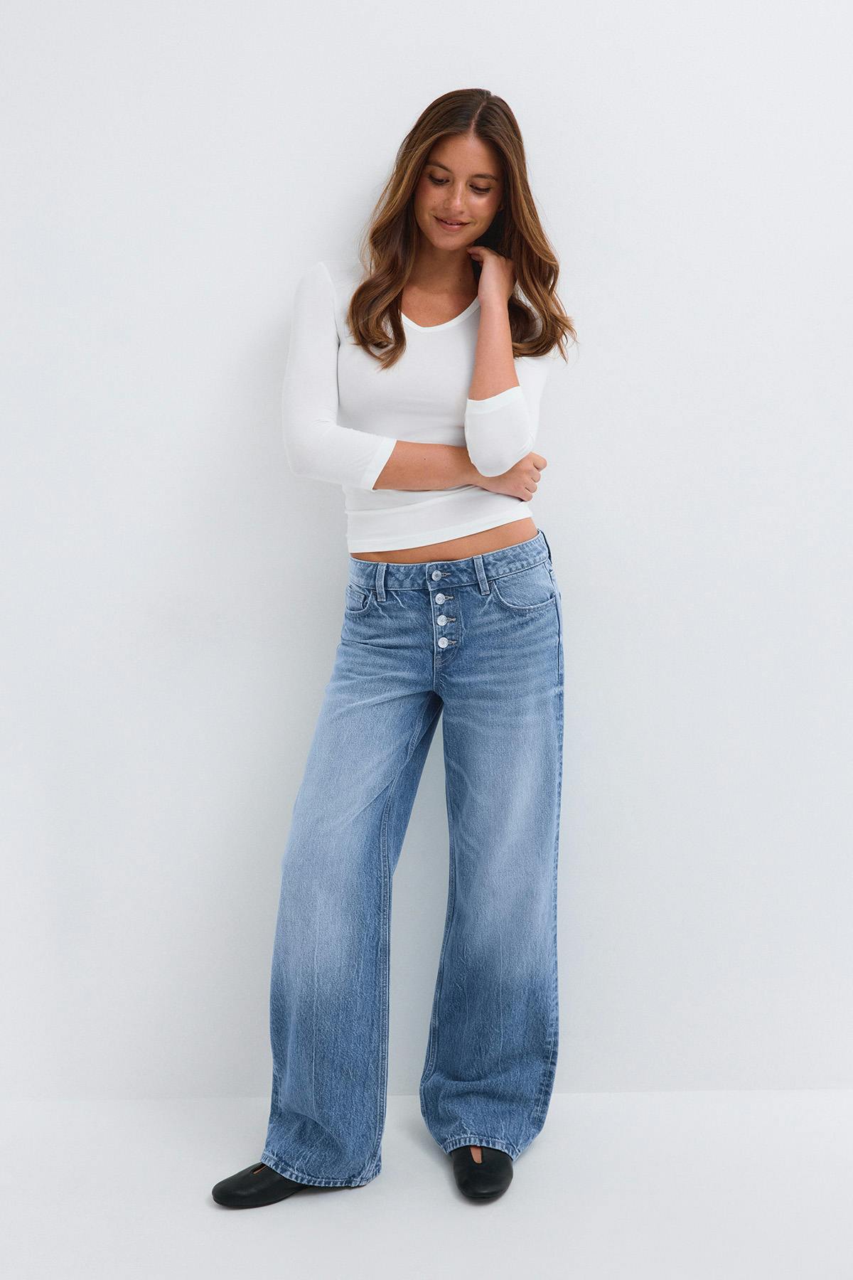 Button down jeans
