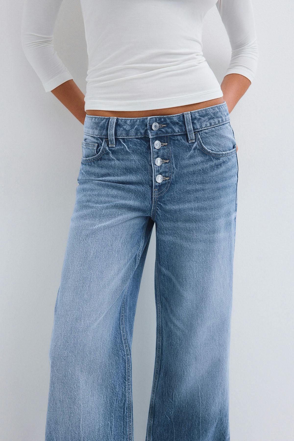 Button down jeans