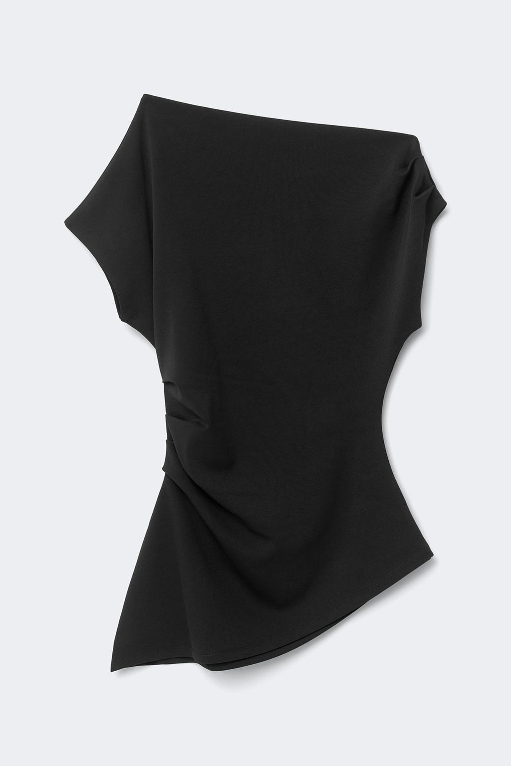 Asymmetric pleated top