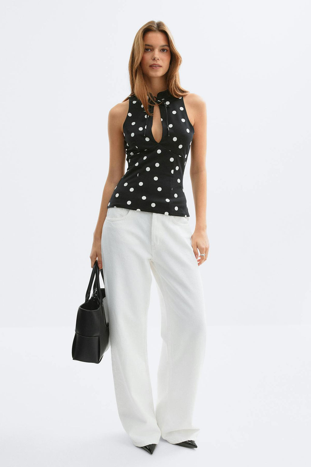 Keyhole tie top