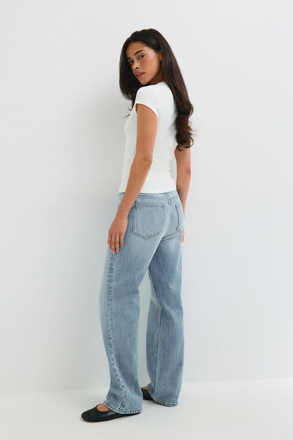 Slim straight jeans