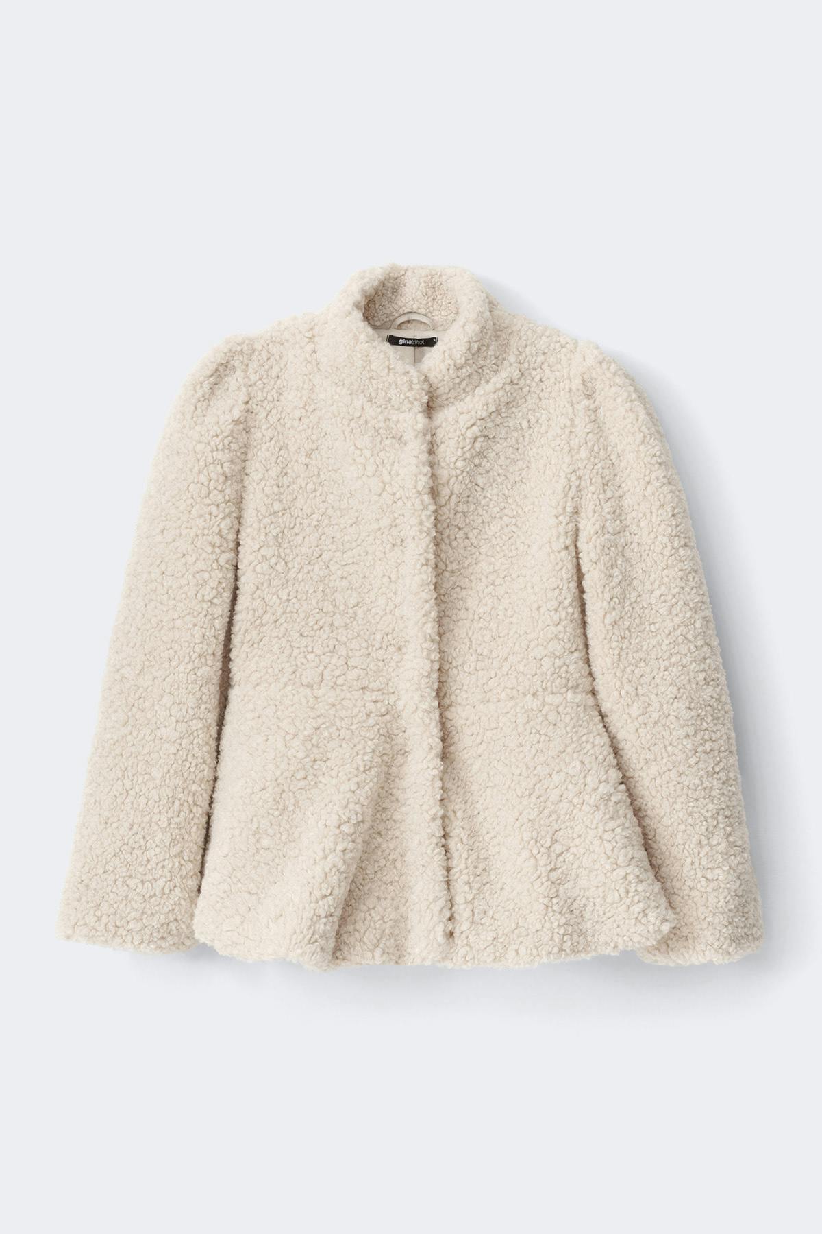 Peplum pile jacket