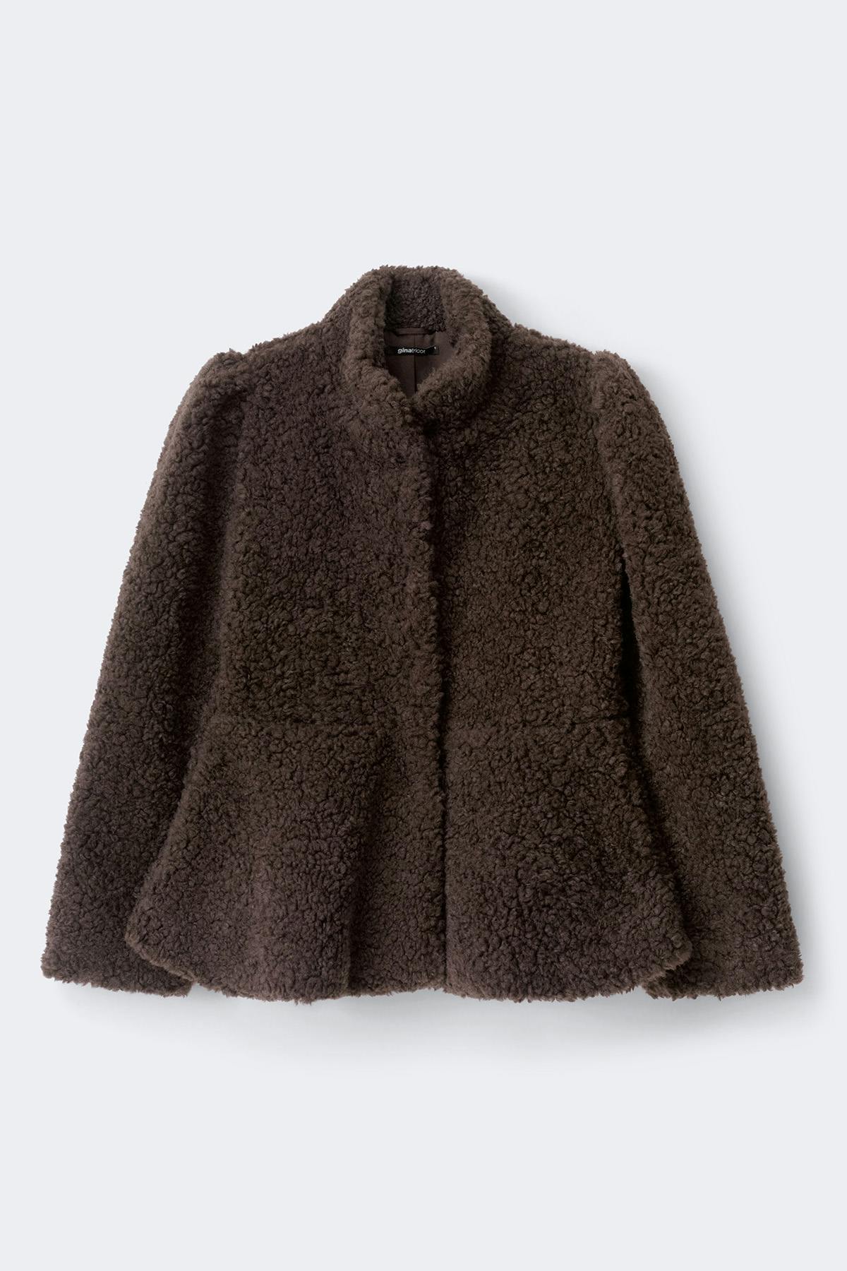 Peplum pile jacket