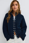 Knitted button cardigan