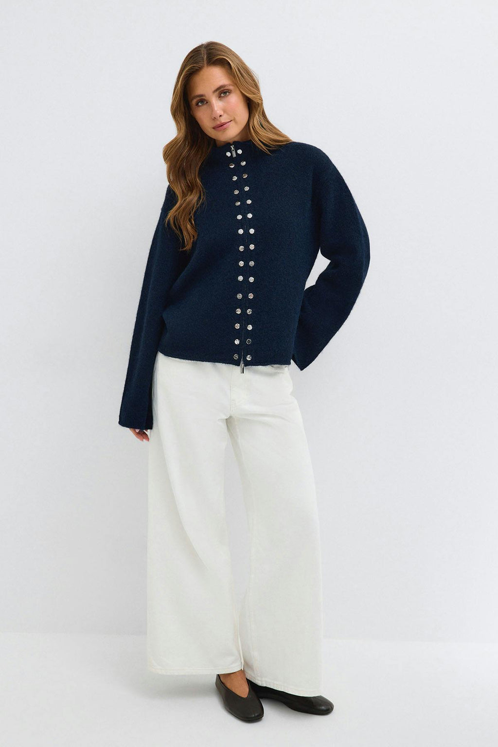 Knitted button cardigan