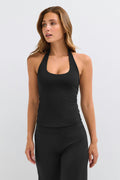 Halterneck yoga singlet