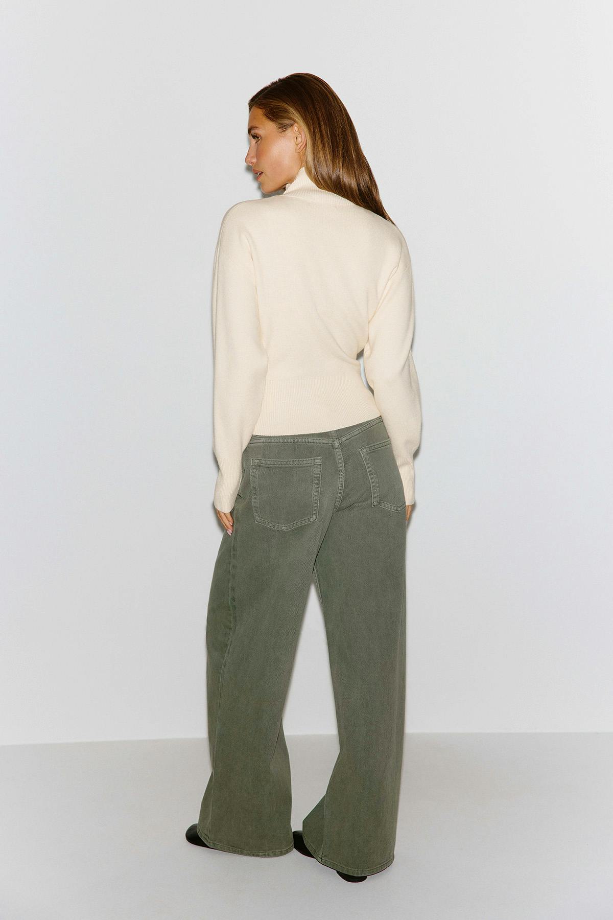 Knitted zip cardigan