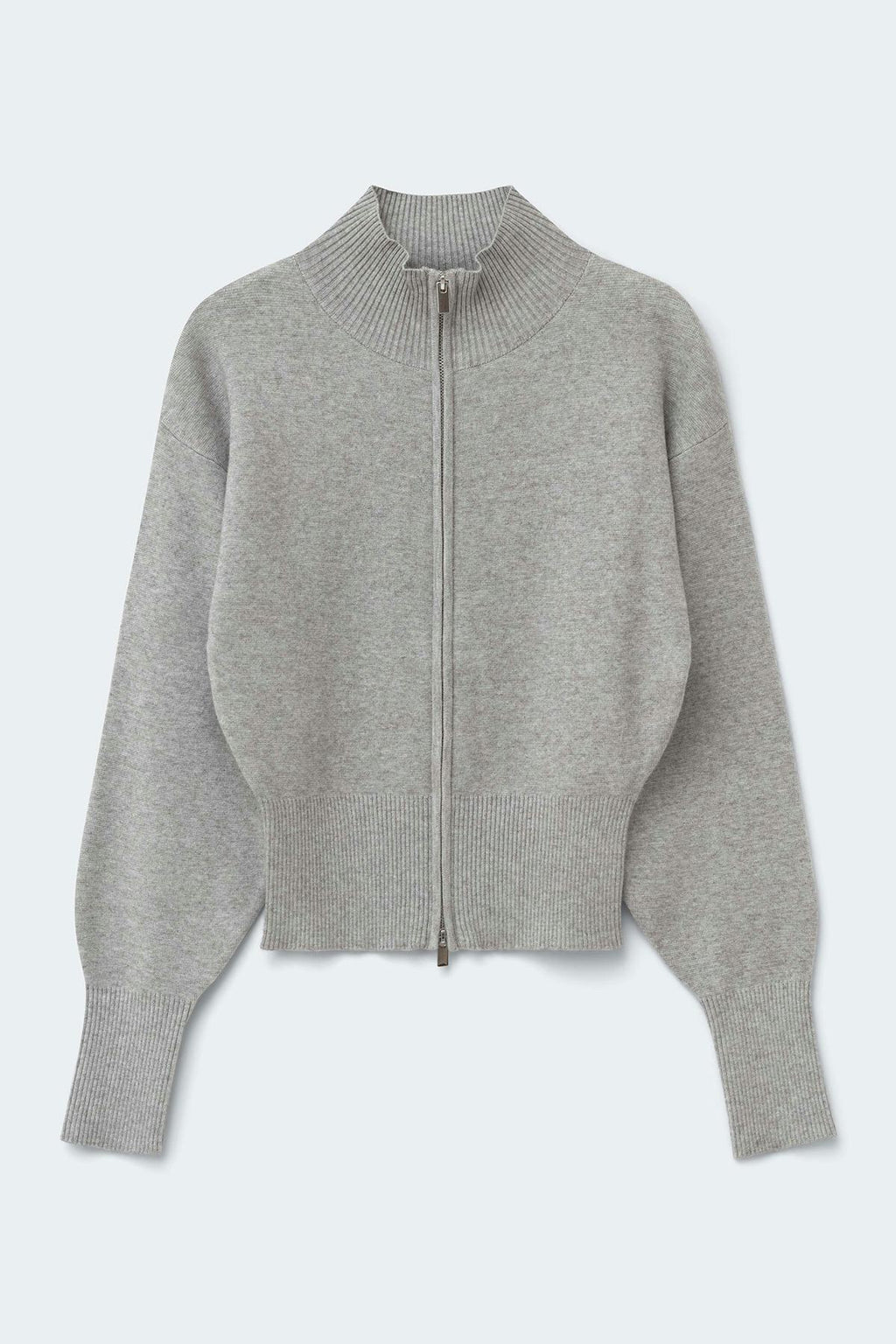 Knitted zip cardigan