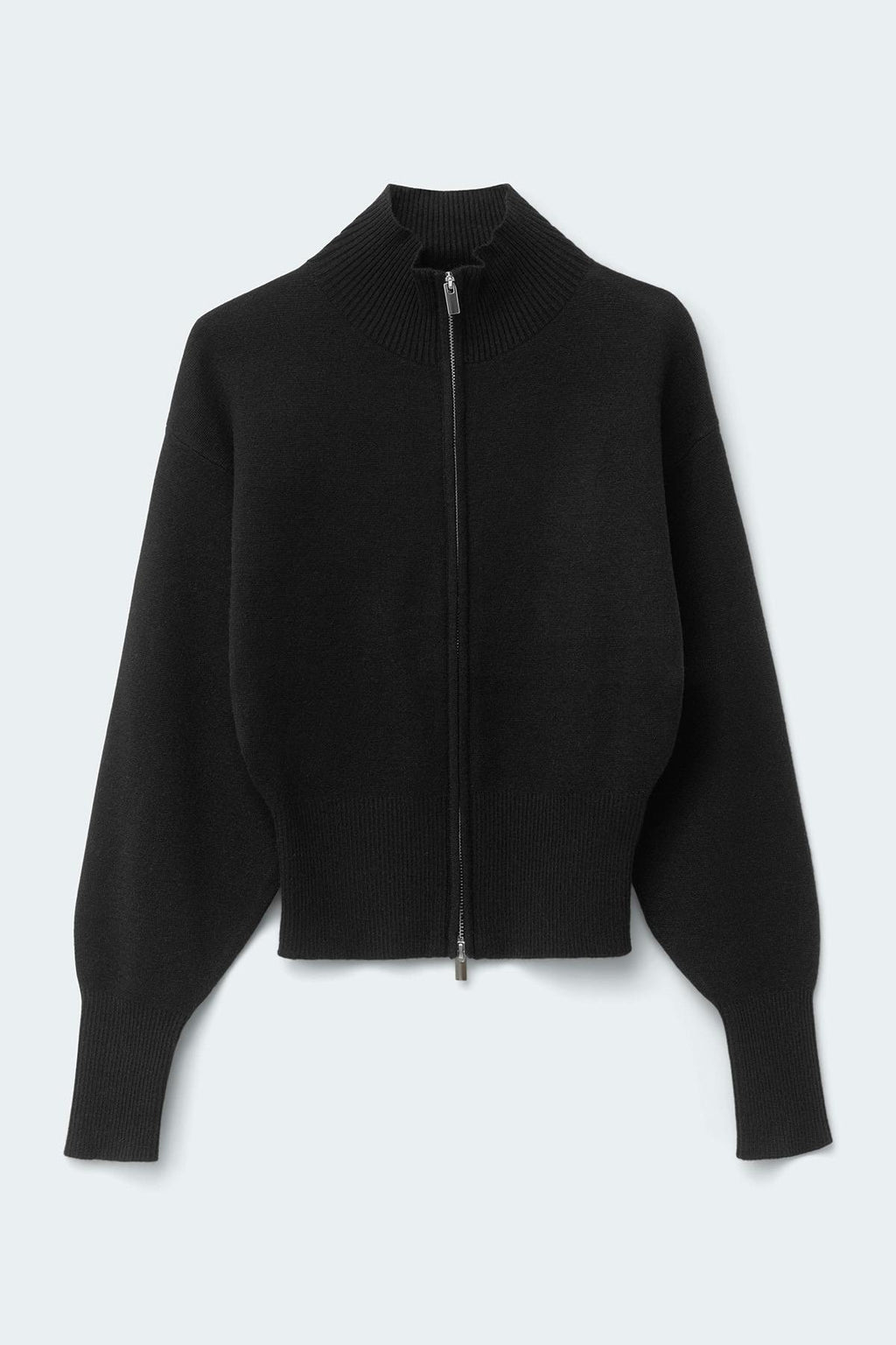 Knitted zip cardigan